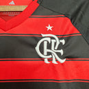 Kit Infantil Flamengo Home Manga Comprida 2025/26 - Adidas infantil