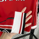 Camisa Manchester United Home 1998/99 - Versão Retro Manga Comprida