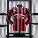 Camisa Milan Home Manga Comprida 24/25 - Puma Jogador Masculina