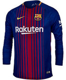 Camisa Barcelona Home 2017/18 - Versão Retro Manga Comprida