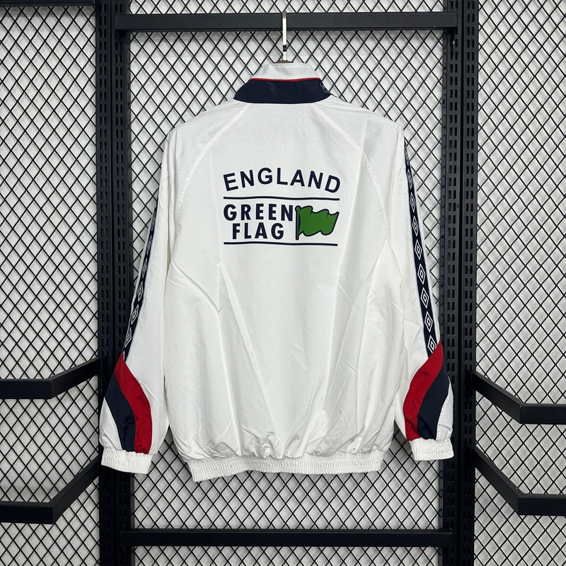 Jaqueta Corta Vento Inglaterra Versão Retro - Branco