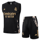 Conjunto de Treino Real Madrid Preto 24/25 - Regata/Short