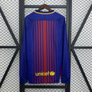Camisa Barcelona Home 2017/18 - Versão Retro Manga Comprida
