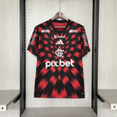 Camisa Flamengo Pré Jogo + Patrocínios 25/26 - Adidas Versão Torcedor