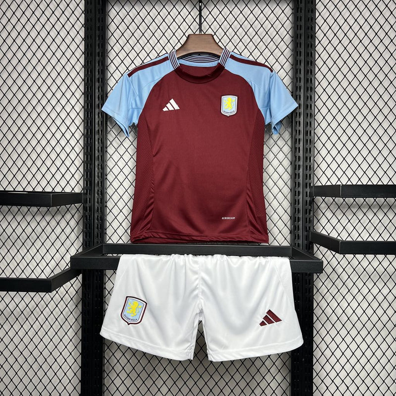 Kit Infantil Aston Villa Home 24/25  - Adidas Infantil