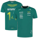 Camisa Boss Marco Martini Aramco F1 Team 2024 Verde - Alonso 14