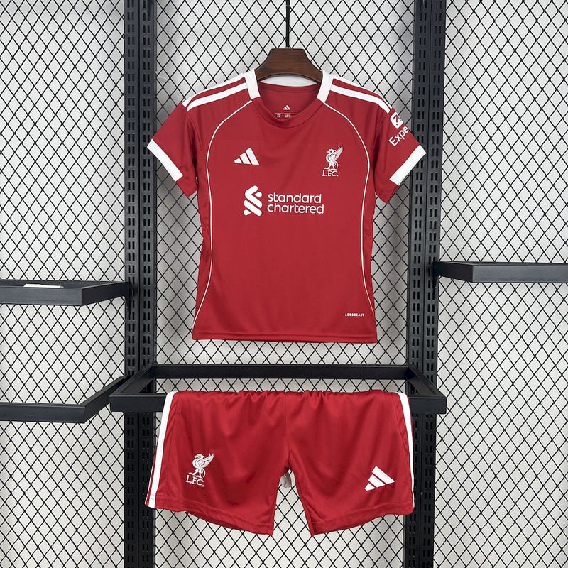 Kit Infantil Liverpool Home 2025/26 - Infantil