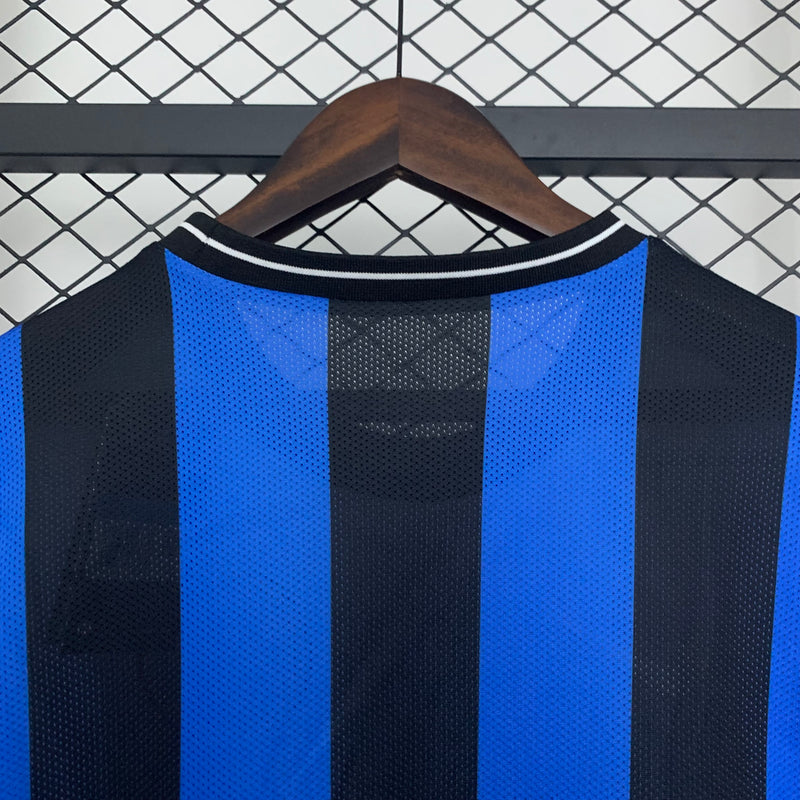 Camisa INTER DE MILÃO Champions League HOME 2009 - Versão Retro Manga Comprida