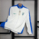 Jaqueta Corta Vento Brasil 1994 - Branco e Azul Retro