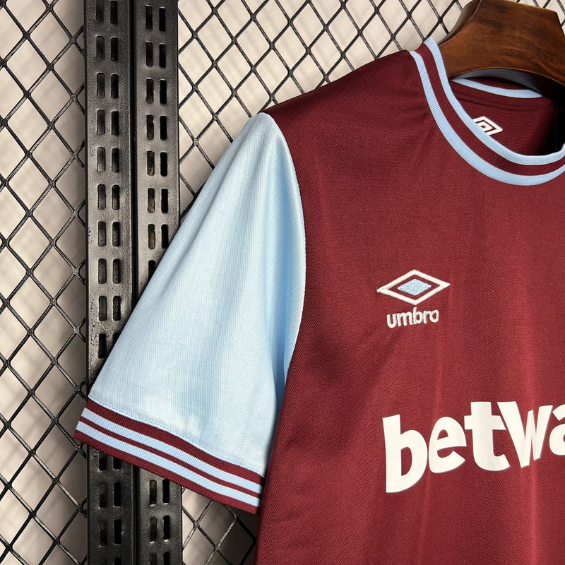 Camisa West Ham Home 24/25 - Umbro Versão Torcedor Masculino
