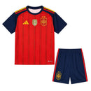 Kit Infantil Espanha Titular Campeã do Mundo 2026/27 - Duas Estrelas + Patch - Infantil