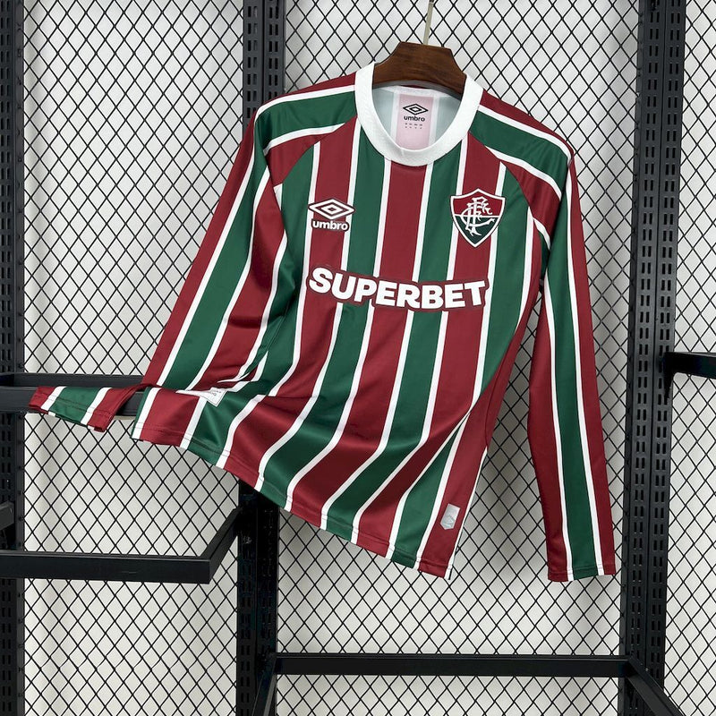 Camisa Fluminense Home 2025/26 - Torcedor Manga Comprida