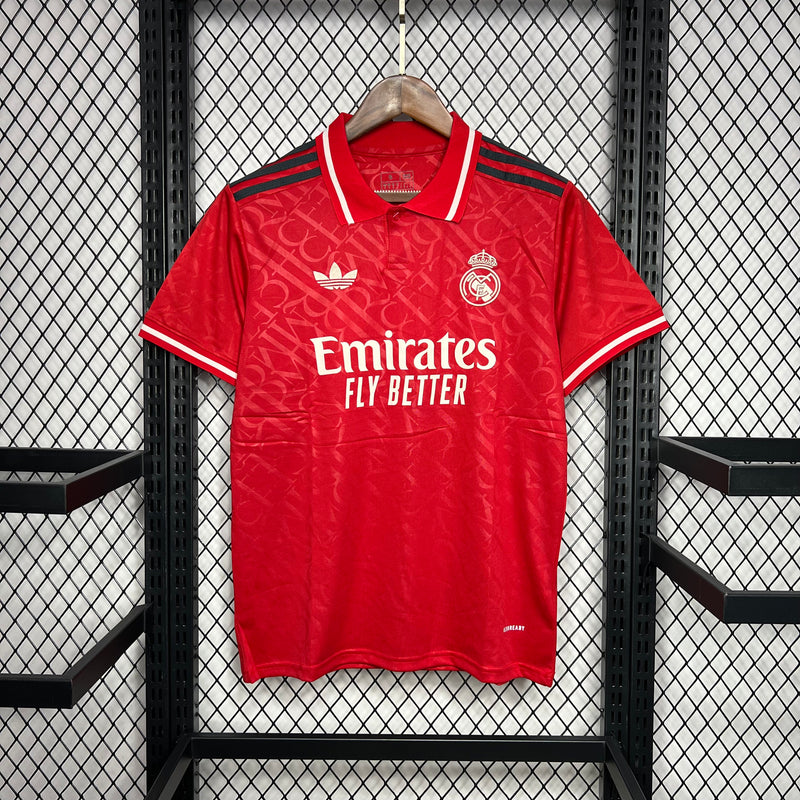 Camisa Real Madrid Red 24/25 - Adidas Torcedor Masculina