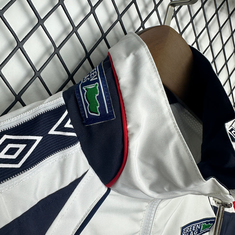Jaqueta Corta Vento Inglaterra Versão Retro - Branco