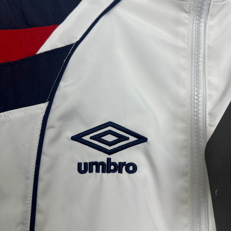Jaqueta Corta Vento Inglaterra Versão Retro - Branco