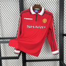 Camisa Manchester United Home 1998/99 - Versão Retro Manga Comprida