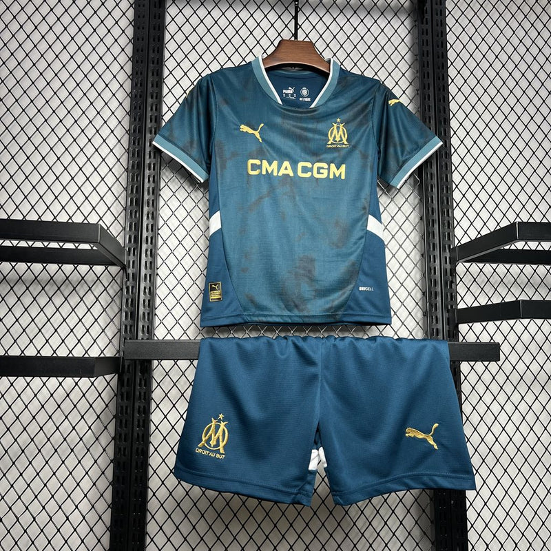 Kit Infantil Olympique Marseille Away 24/25 - Puma Infantil