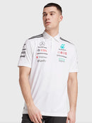Camisa Polo Adidas Mercedes F1 Team AMG Petronas 2025 Branca