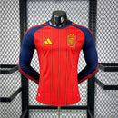 Camisa Espanha Titular Campeã do Mundo 2026/27 - Duas Estrelas - Manga Comprida Jogador