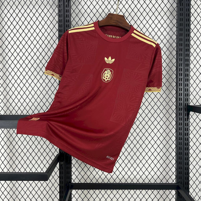 Camisa Seleção México Gold- Red 2025/26 - Adidas Torcedor Masculina
