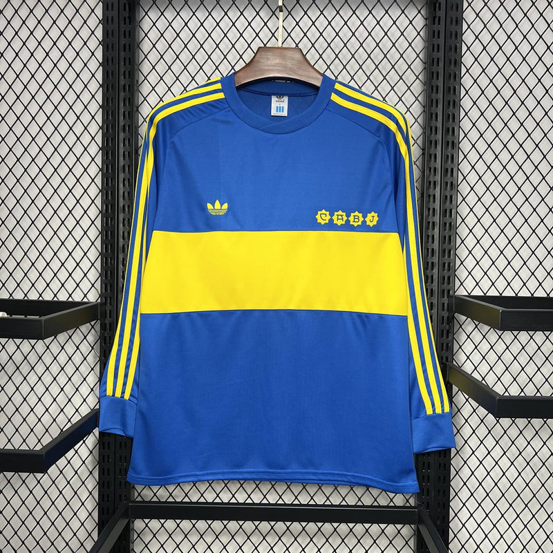 Camisa Boca Juniors Manga Longa Titular 1981   - Versão Retro