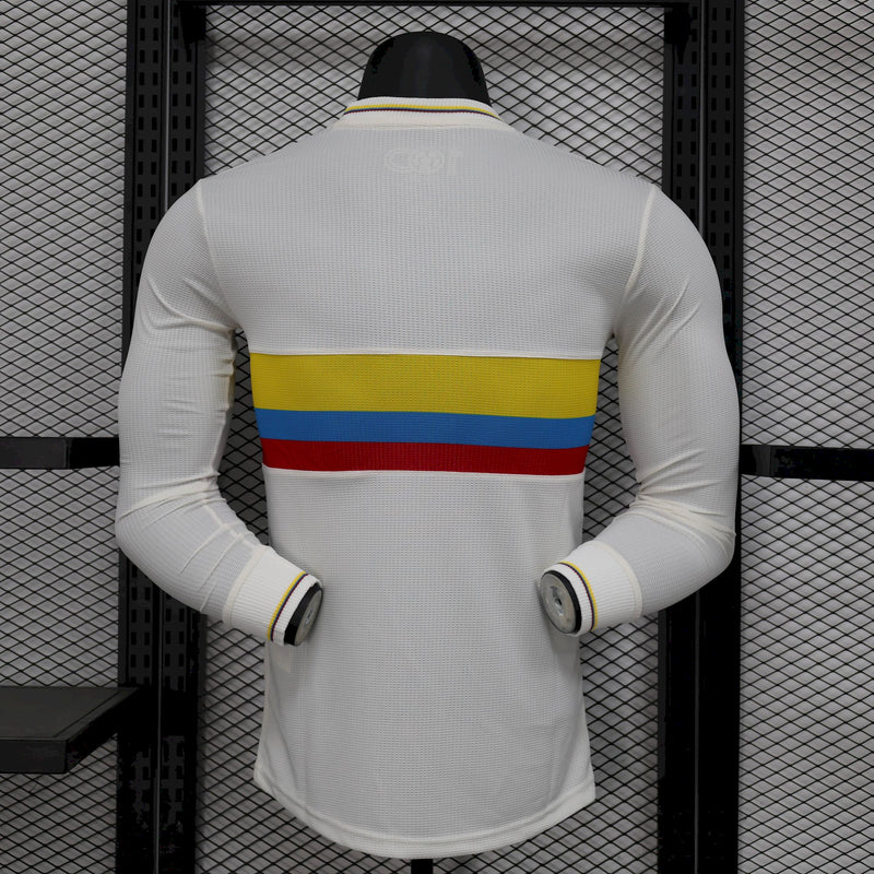 Camisa Colômbia 100 Anos Manga Comprida 24/25 - Adidas Jogador Masculina