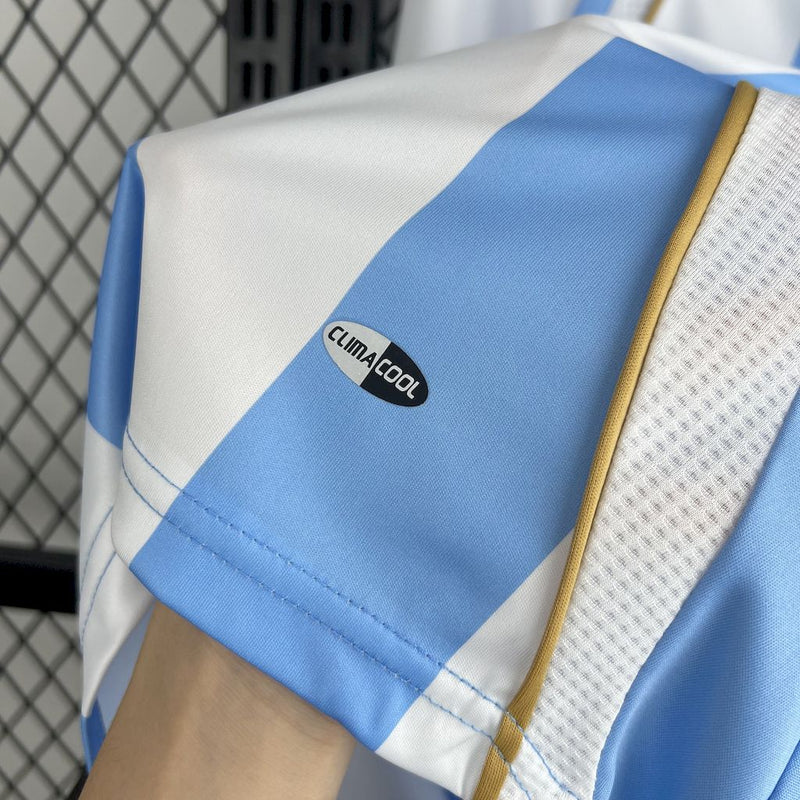 Camisa Argentina Copa do Mundo Home 2006/07 - Versão Retro Manga Comprida