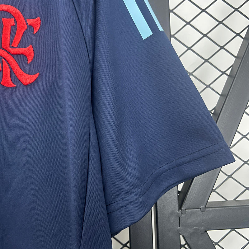 Camisa Flamengo Treino Gola Polo Azul Escuro 25/26 - Torcedor Masculina