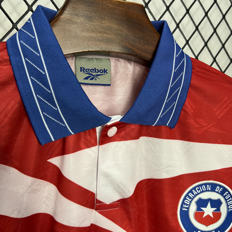 Camisa Chile Manga Longa Titular 1998 - Versão Retro