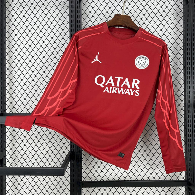 Camisa PSG Goleiro RED Manga comprida 2025/26 - Versão Torcedor