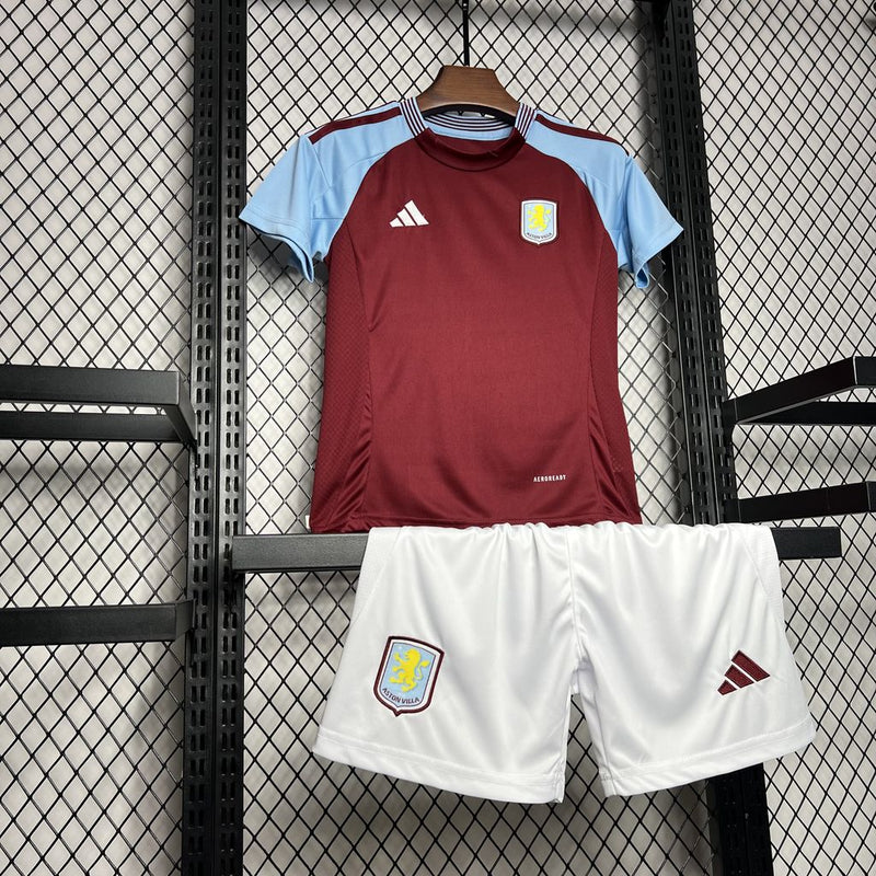 Kit Infantil Aston Villa Home 24/25  - Adidas Infantil