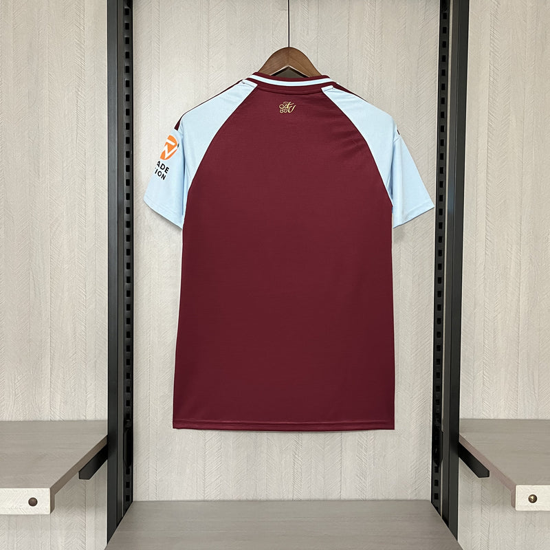 Camisa Aston Villa Home 25/26 -  Adidas Torcedor Masculina