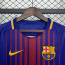 Camisa Barcelona Home 2017/18 - Versão Retro Manga Comprida