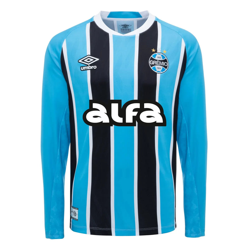 Camisa Grêmio Home 2025/26 - Torcedor Manga Comprida