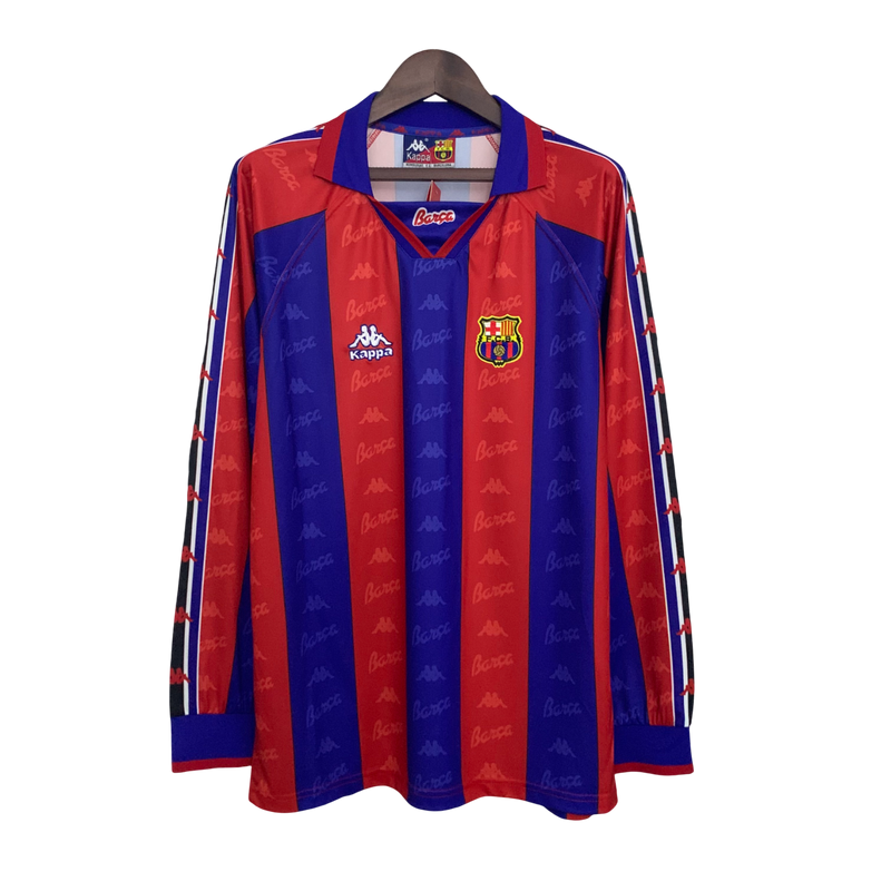 Camisa Barcelona Home 1995/97 - Versão Retro Manga Comprida