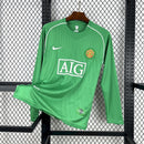 Camisa Manchester United Goleiro Verde 2007/08 - Versão Retro Manga Comprida