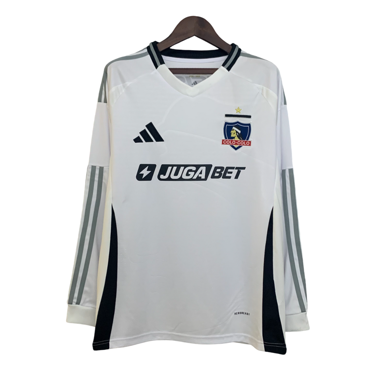 Camisa Colo Colo Home Manga comprida 2025/26 - Adidas Versão Torcedor