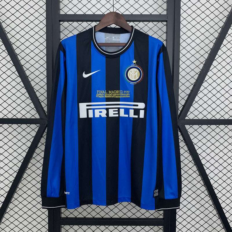Camisa INTER DE MILÃO Champions League HOME 2009 - Versão Retro Manga Comprida