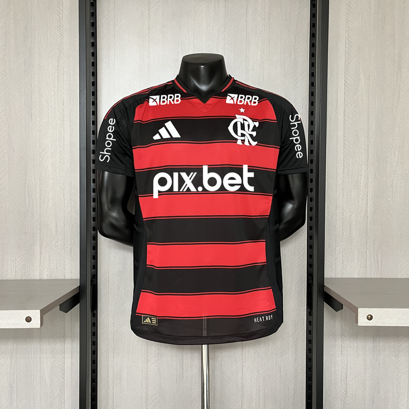 Camisa Flamengo Home + Patrocínio 25/26 -  Adidas Jogador Masculina