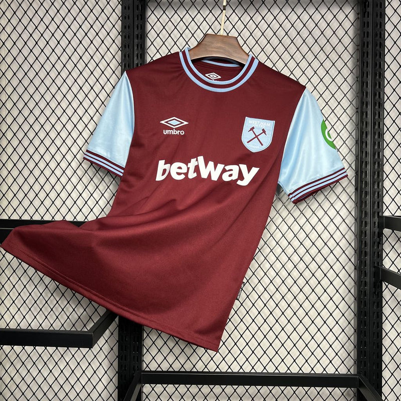Camisa West Ham Home 24/25 - Umbro Versão Torcedor Masculino