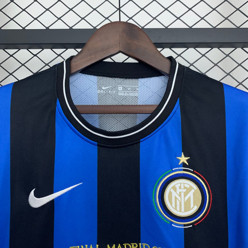 Camisa INTER DE MILÃO Champions League HOME 2009 - Versão Retro Manga Comprida