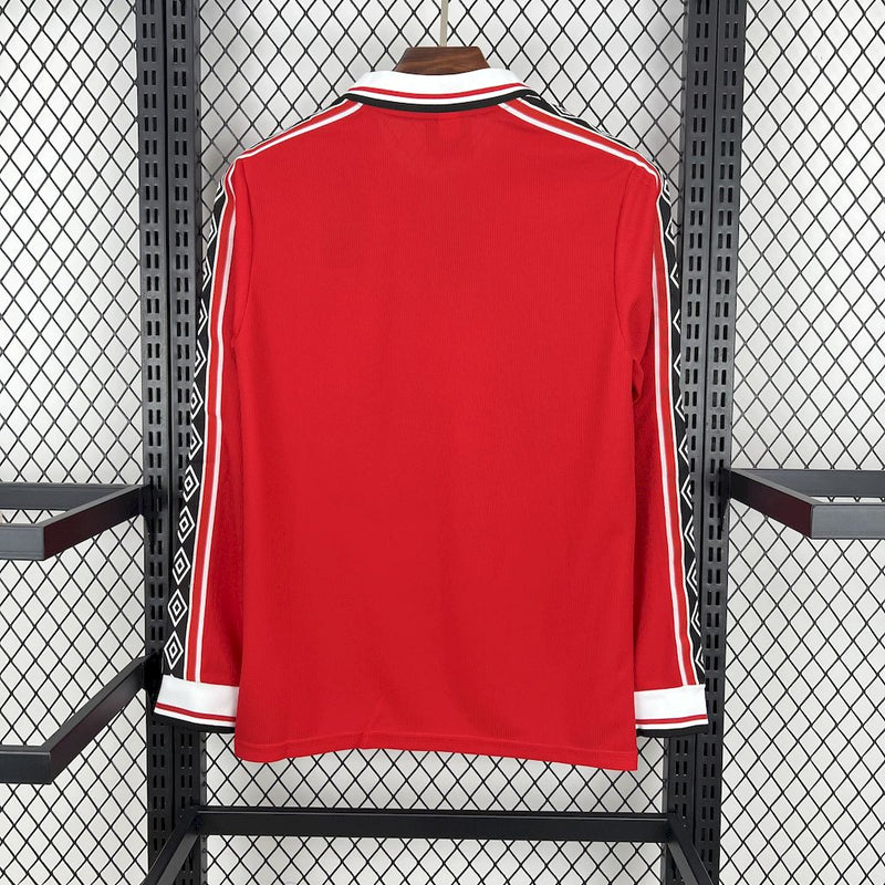 Camisa Manchester United Home 1998/99 - Versão Retro Manga Comprida