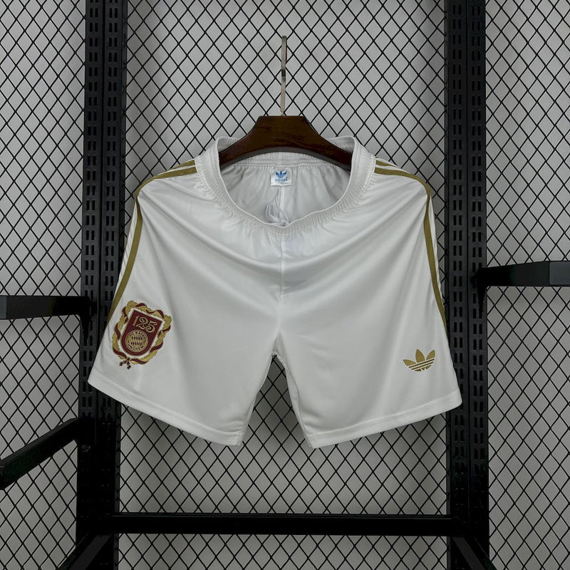 Calção Short Futebol Bayern de Munique 125 Anos Branco 2025/26 - Puma Short