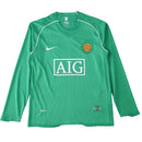 Camisa Manchester United Goleiro Verde 2007/08 - Versão Retro Manga Comprida