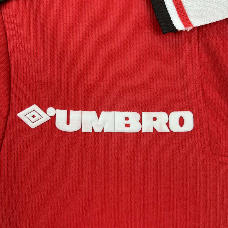 Camisa Manchester United Home 1998/99 - Versão Retro Manga Comprida