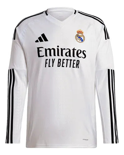 Camisa Real Madrid Home Manga comprida 24/25 - Adidas Torcedor Masculina