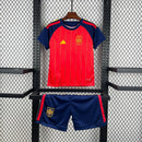 Kit Infantil Espanha Titular Campeã do Mundo 2026/27 - Duas Estrelas - Infantil