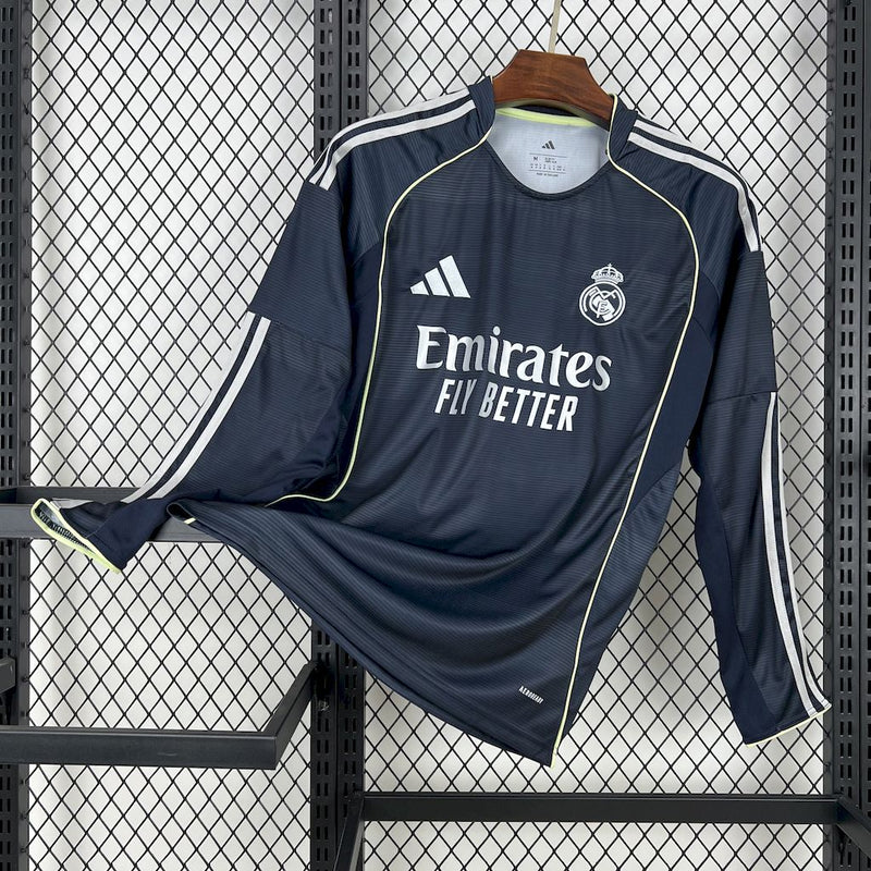 Camisa Real Madrid Away Manga comprida 2025/26 - Versão Torcedor