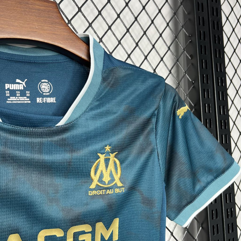 Kit Infantil Olympique Marseille Away 24/25 - Puma Infantil