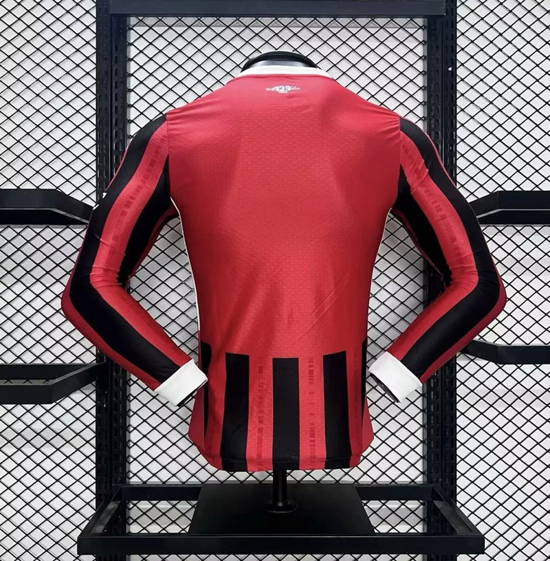 Camisa Milan Home Manga Comprida 24/25 - Puma Jogador Masculina